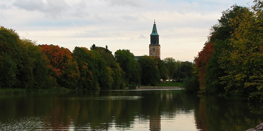 Image of Turku Cathedral and the Aura River, one of the best places to visit in Finland