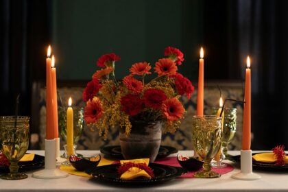 Image of a cosy, candlelit restaurant in Copenhagen, ideal for Valentine's Day in Denmark.