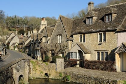 Image of the mesmerising Castle Combe in Cotswolds, ideal for Valentine's Day in England.