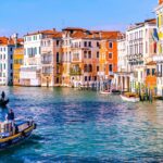 A view of a Venice Gondola Ride, a top place to celebrate Valentine’s Day in Venice.