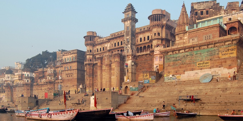 Munshi ghat in Varanasi, best tourist place to visit in November and December in India