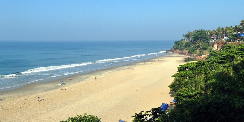 Clear blue skies meet golden sands at beaches in South India