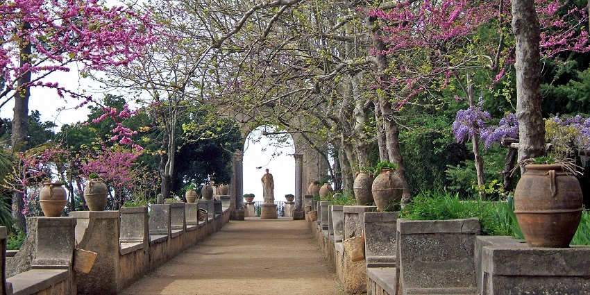 A view of the beautiful garden, a place to visit attending Ravello Music Festival