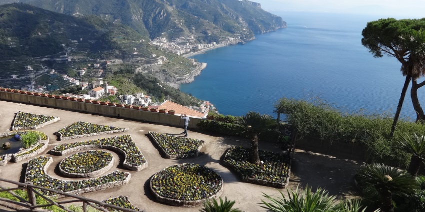 Stunning scenery from the villa, a place to explore attending Ravello Music Festival