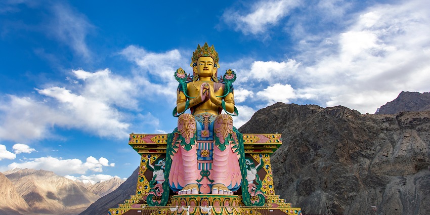 Diskit Monastery or Diskit Gompa is the largest and oldest Buddhist monastery in Nubra Valley