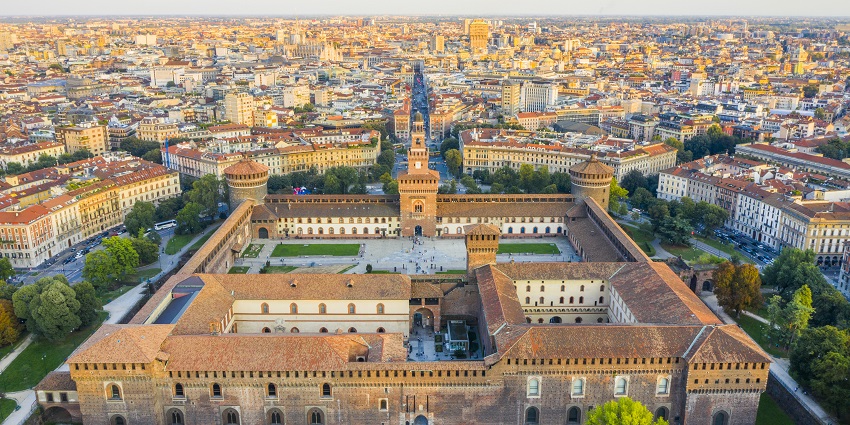 Visiting Sforza Castle is one of the top things to do in Milan Italy in April