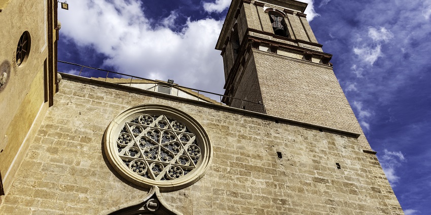A view of the St. Nicholas church which is also called the Sistine Chapel of Valencia.