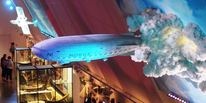 An image of the interior of the Fram Museum, a fantastic thing to see in Oslo