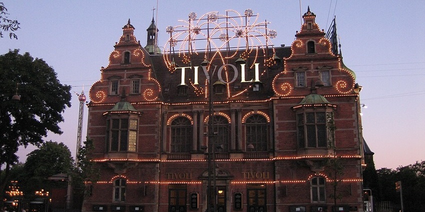 An image of the Tivoli Gardens, a famous thing to see in Copenhagen, Denmark