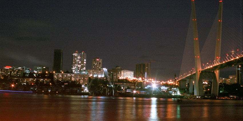 Explore Russia's nightlife with scenic harbours and naval history