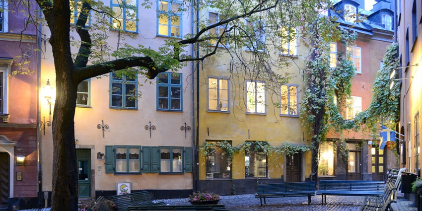 An image of the Gamla Stan, one of the best things to see in Stockholm.