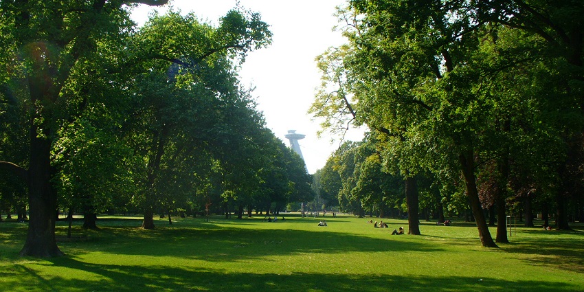 Scenic image of the beautiful Sad Janka Krala, Bratislava in Slovakia
