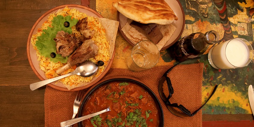 Delicious Armenian food, a rich culinary delight.