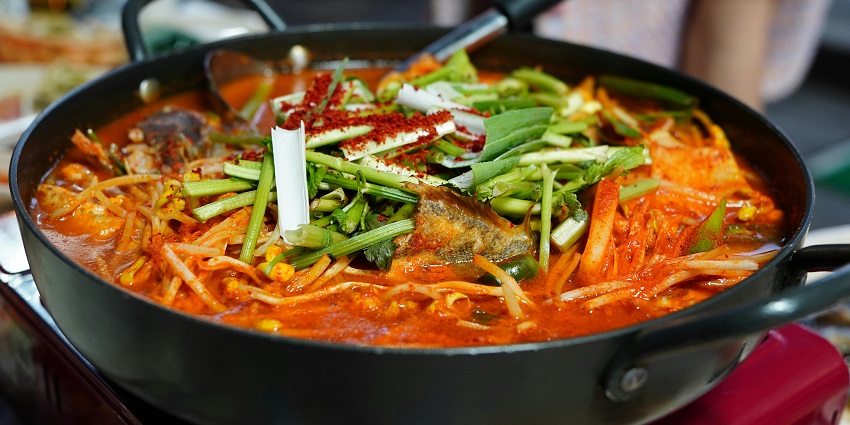 The restaurants offer Korean, Middle Eastern, and Indian cuisine.
