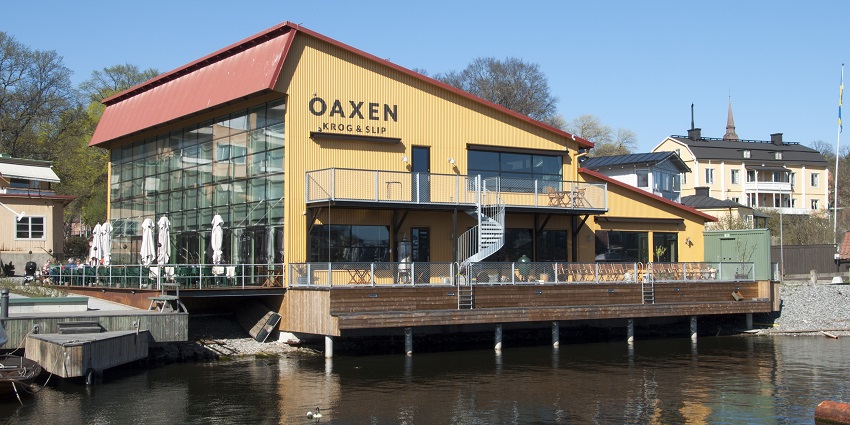 An image of Oaxen Slip, a stylish restaurant that offers a cosy dining experience.