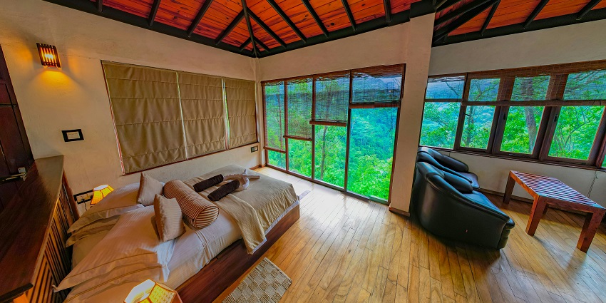 Image of an amazing bedroom with a bed and a tv in it - best for travellers staycations