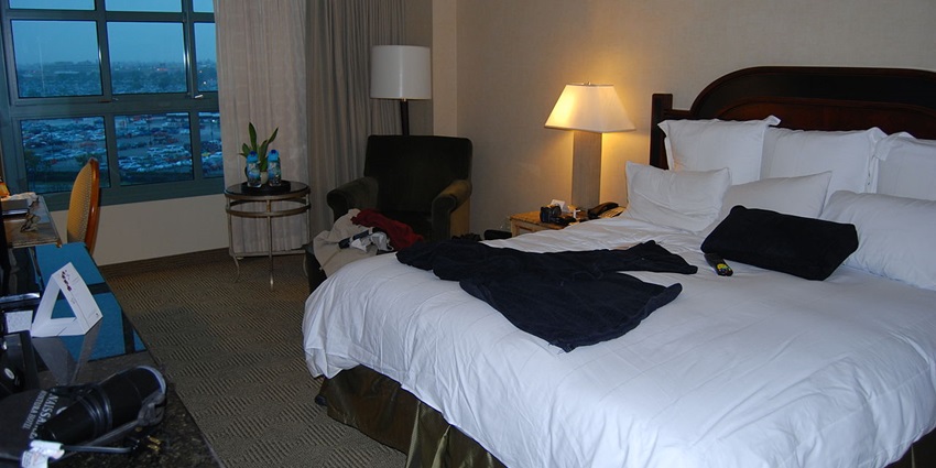 An image of luxury hotels, historic properties, and budget-friendly options available.