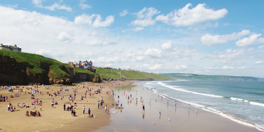 Whitby Beach with stunning views and a charming seaside town is among the beaches in UK.