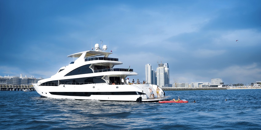Image of a Yatch during day time view - An amazing yacht tour around Mumbai