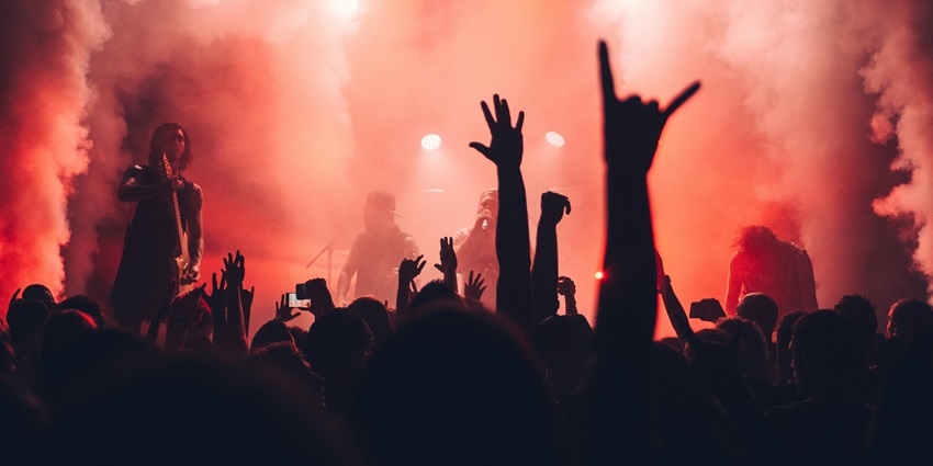 An image representing the rock music setup resembling the music setup of Zeppelin Bar