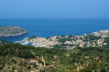 The beautiful landscape around beaches in Majorca Spain with stunning views during day time