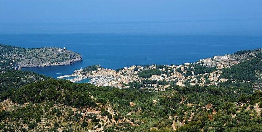 The beautiful landscape around beaches in Majorca Spain with stunning views during day time