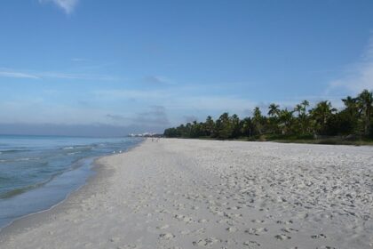 An aerial view of the stunning beach in Itlay