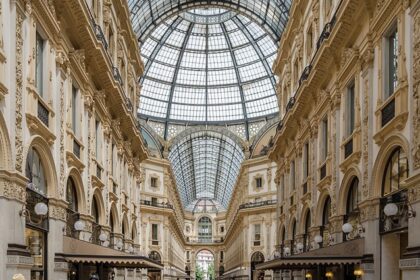 An image of shopping in Milan, Italy, on the beautiful streets, is an amazing experience.