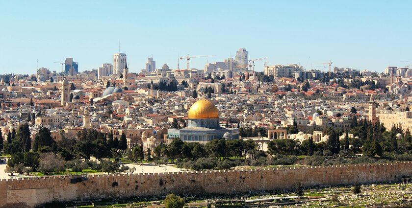 A view of Solomon Temple in Jerusalem holds deep religious significance and legacy.