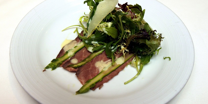 Beef Carpaccio, one of the Best Food in Koh Samui at 2 Fishes Samui, served fresh