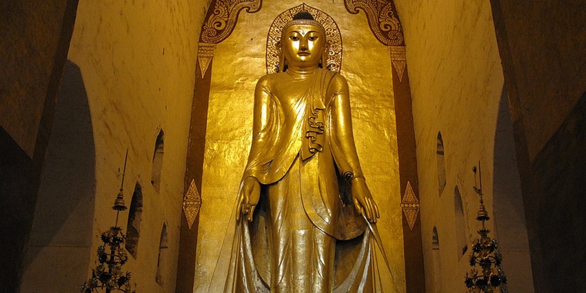 The standing stone-carved Buddha at Gal Vihara exudes wisdom
