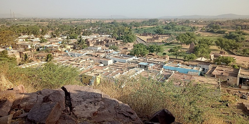 The panoramic view of Aihole in Karnataka