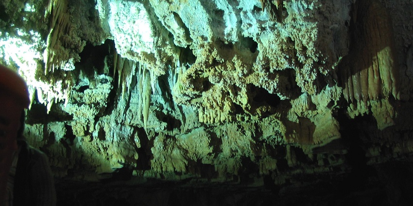 The glowing beauty of Ali Sadr Cave illuminating its stunning rock formations in Iran