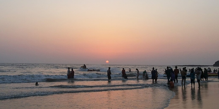 Alibaug Beach is a popular beach near Lighthouse Waterpark with clean sand and sea views.