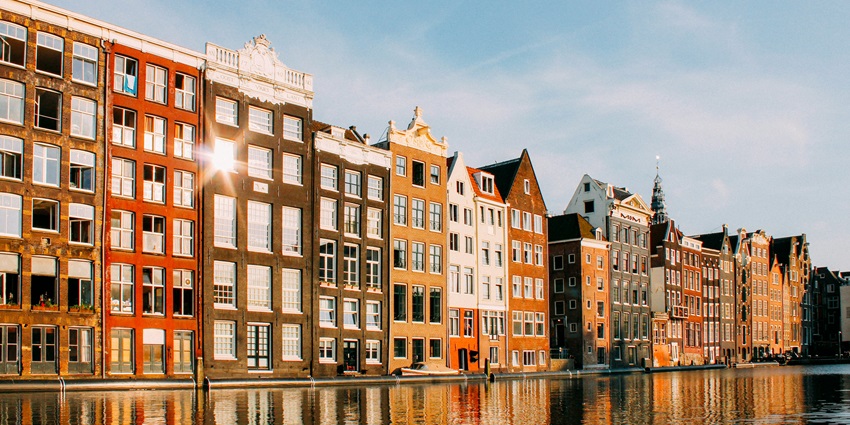 The architecture surrounding Amsterdam, one of the best places to visit in November.