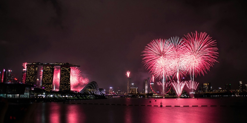 A nighttime view of Phuket, one of the best places to have New Year parties in resorts.
