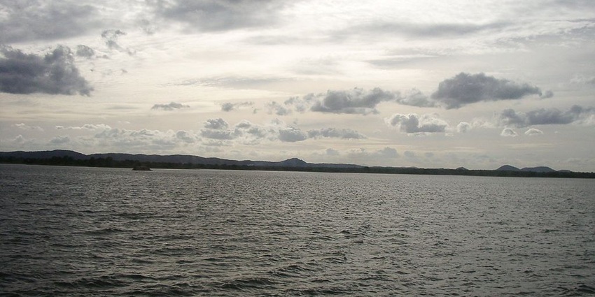 A view of the serene water from the park