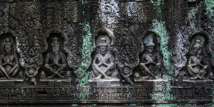An image of the Angkor Wat in Cambodia, one of the most famous tourist attractions in Cambodia for a honeymoon.