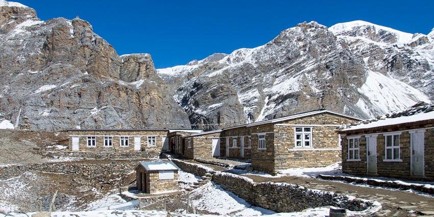 High Camp on the Annapurna Circuit, one of the top hiking trails worldwide in August