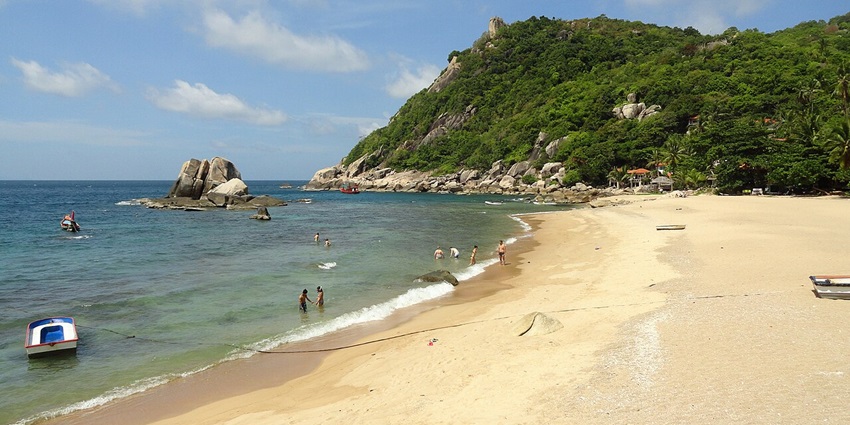 Relax at Ao Tanot Bay, a hidden gem with excellent snorkeling and peaceful surroundings.