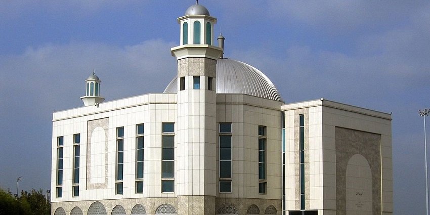 A view of Baitul Futuh Mosque, one of the famous mosques in London, United Kingdom.
