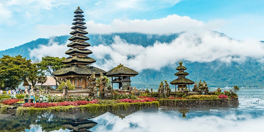 Tropical paradise with stunning beaches, lush rice terraces, and vibrant culture.