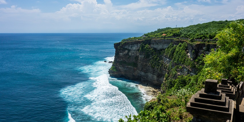 A view of the lush greenery in Bali, which is a romantic place for Valentine's Day