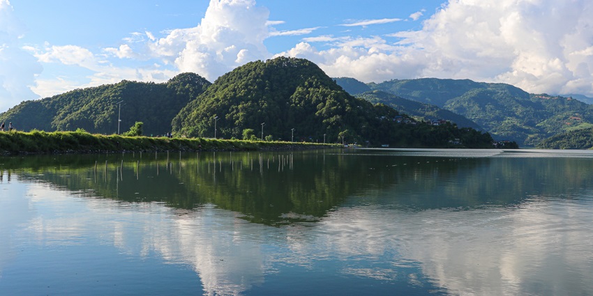 Begnas Lake, Nepal, offers serene waters, lush hills, and a peaceful escape from the city