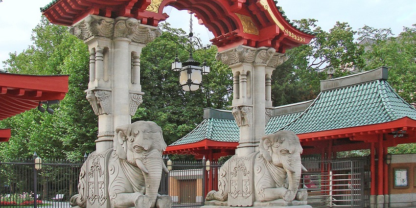 The majestic Elephant Gate at Berlin Zoo showcases stunning architecture.
