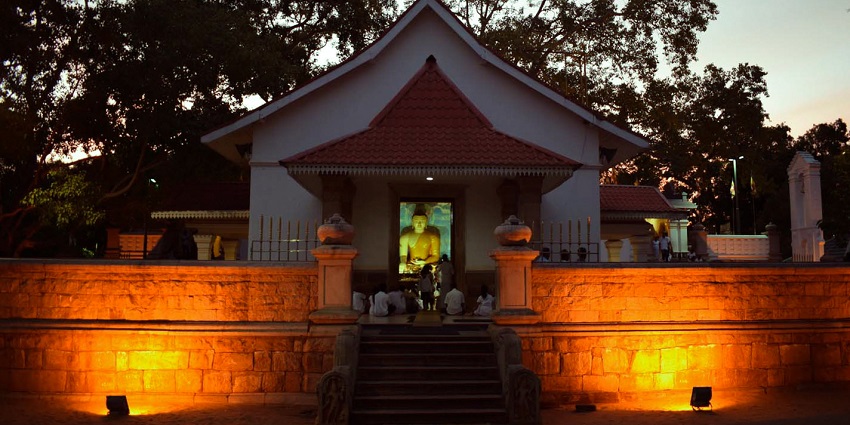 Jaya Sri Maha Bodhi is a sacred fig tree in the Mahamewna Gardens, Anuradhapura, Sri Lanka