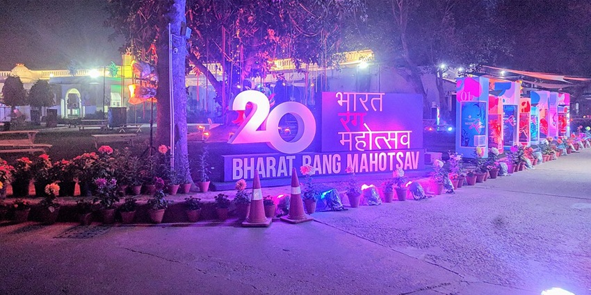 An image of the Bharat Rang Mahotsav in New Delhi, one of the theatre festivals in India.