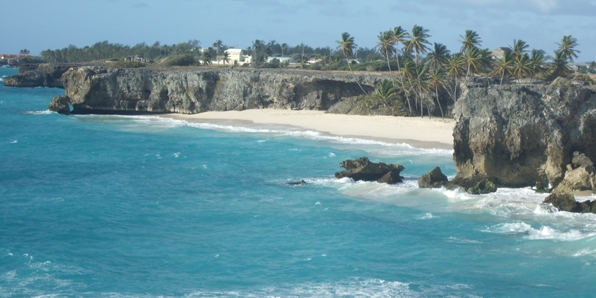 An image of the Isolated serenity of the secluded Bottom Bay, a treasure in Barbados.
