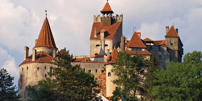 Bran Castle is a gothic castle fort in Romania, linked to Dracula’s legend and eerie folklore.