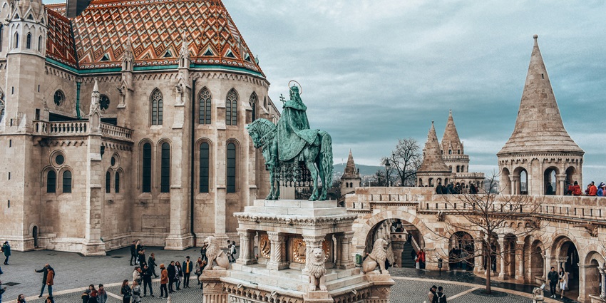 Aerial view of Budapest, making Budapest one of the places to visit in October in Europe.
